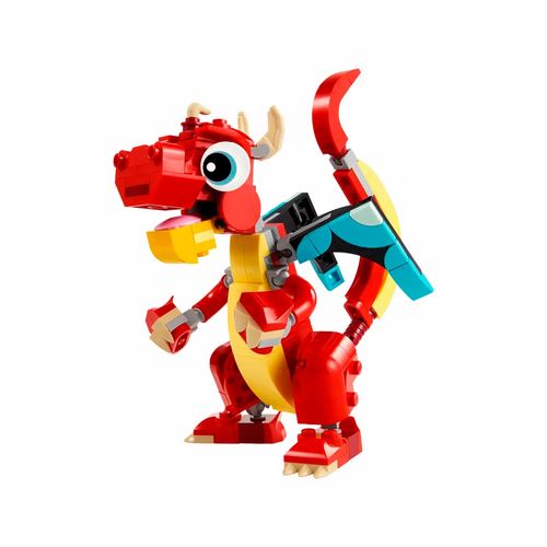 Figura Dragon Rojo 3 En 1 Armable Lego Multicolor 31145