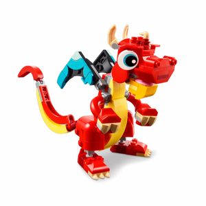 Figura dragon rojo 3 en 1 armable Lego multicolor 31145