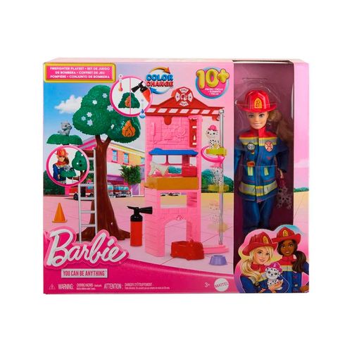 Muñeca Bombera Al Rescate Barbie Multicolor HRG55