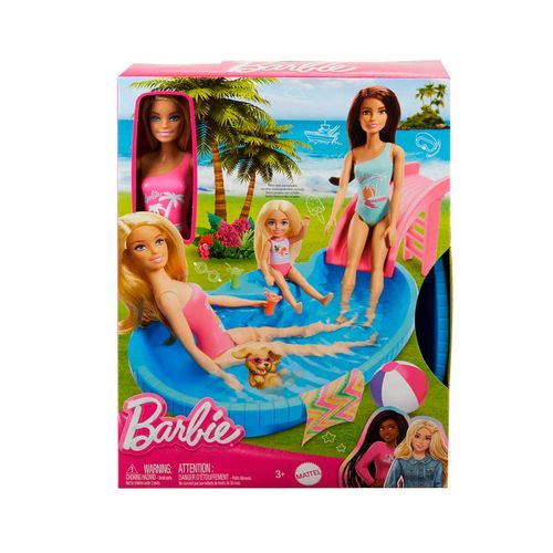 Set De Alberca Con Muñeca Barbie Multicolor HRJ74