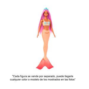Muñeca Sirena Con Cabello De Colores Barbie Multicolor HRR02