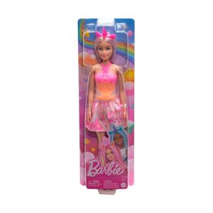 Muñeca unicornio con falda de ensueño Barbie multicolor hrr13