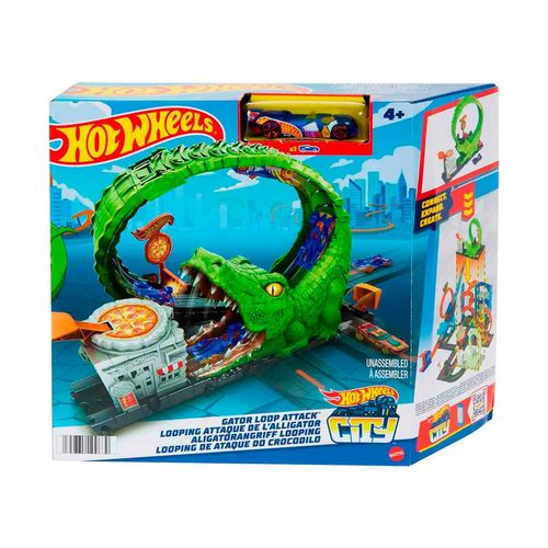 Pista De Choches City Némesis Cocodrilo Hot Wheels Multicolor HKX39