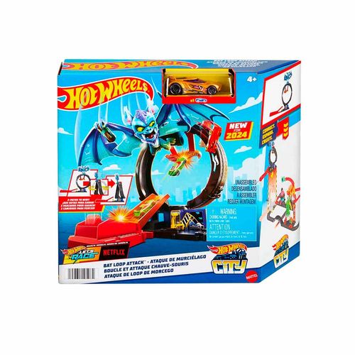 Pista De Coches Ataque De Murciélago Hot Wheels Multicolor HTN78