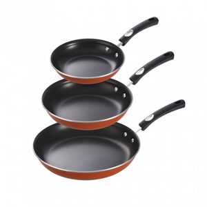 Juego de 3 sartenes porcelanizados rojo Tramontina