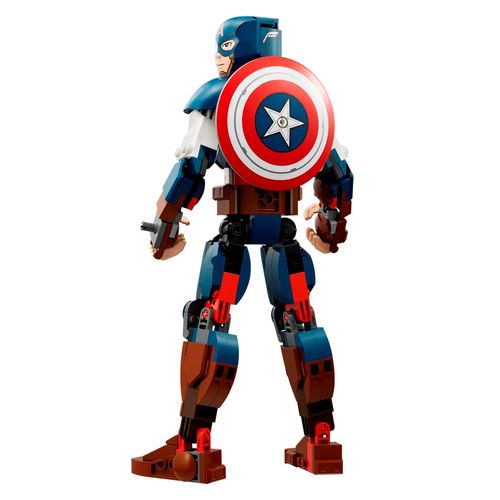 Figura De Capitán América Armable Lego Multicolor 76258