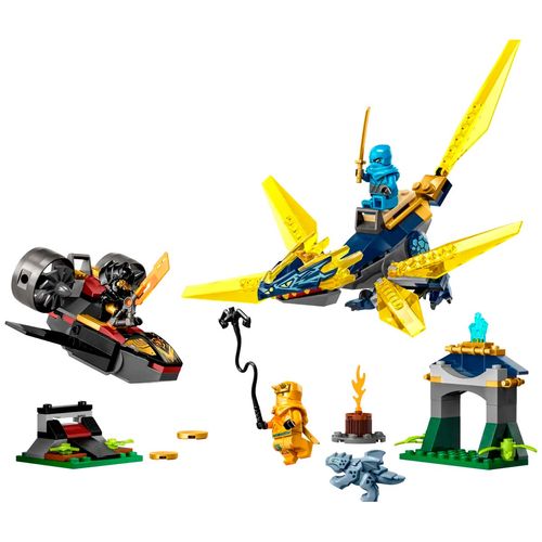 Set De Batalla Por El Dragon Bebé De Nya Y Arin Armable Lego Multicolor 71798