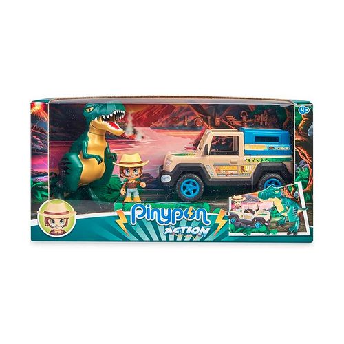 Figura De Acción Wild Pick Up Con Dinosaurio Pinypon Multicolor 700016771