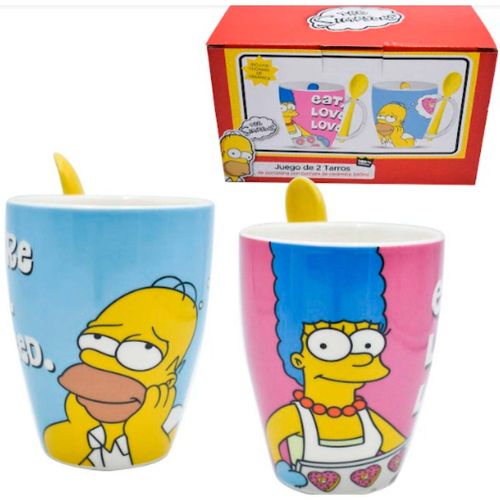 Juego De Tazas Para Café Regalos Siglo XXI Los Simpsons 1738-205