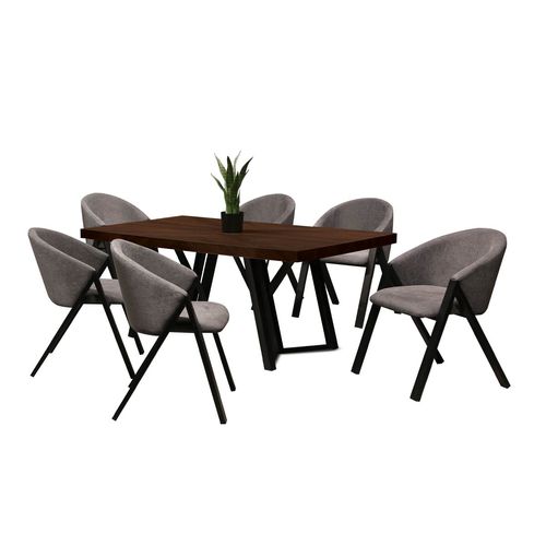 Antecomedor De 6 Sillas Taosa Castaño Mallory