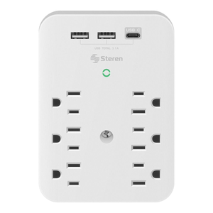 Multicontacto de pared Steren blanco 905-170