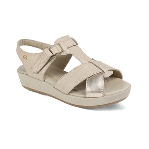 Sandalia Confort Para Dama Jarking Beige 22009