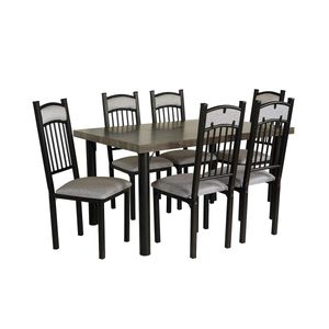 Antecomedor de 6 sillas Dolce Casa avalon gris / café