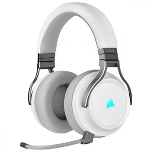 Audífonos Corsair blanco virtuoso rgb wireless 7.1