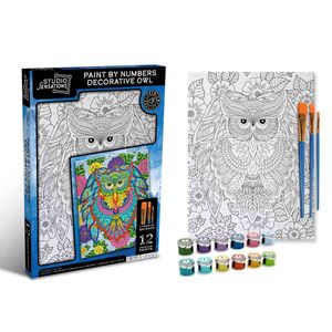 Set de arte pinta por numero búho Anker multicolor 600708/dom