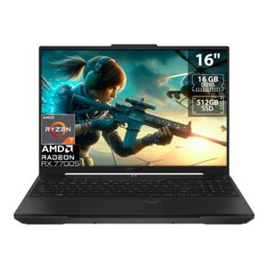 Laptop gamer ASUS negro tuf gaming a16
