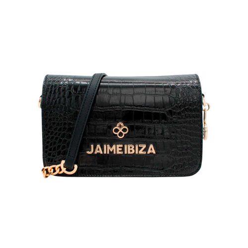 Bolso Crossbody Para Dama Jaime Ibiza  Croco Negro JI 2500