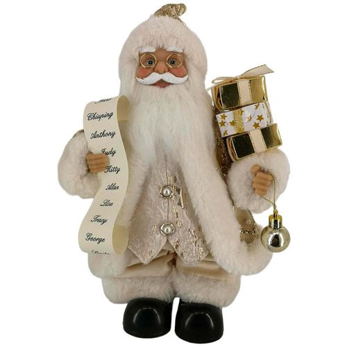 Santa Con Música Decorativo Santini Christmas Blanco 160-4503201