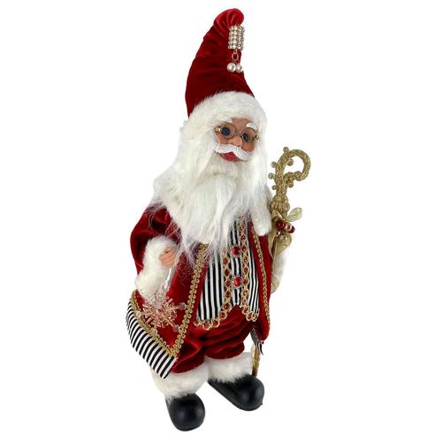 Santa Con Música Decorativo Santini Christmas Rojo 160-7001110