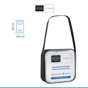 Protector y cubre colchón América home individual triple protección impermeable y transpirable