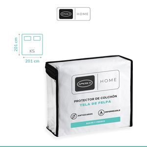 Protector y cubre colchón America home king size felpa hipoalergénico impermeable