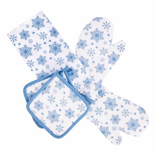 Set De Cocina Navideño Lintex Azul 870651