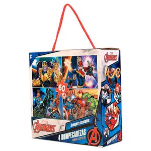 Rompecabezas 4 en 1 Avengers Novelty multicolor jca-2964