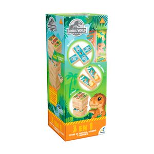 Torre de madera 3 en 1 Jurassic World Novelty multicolor jca-3442