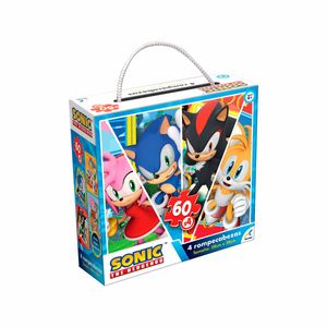 Rompecabezas 4 en 1 de Sonic Novelty multicolor jca-3486