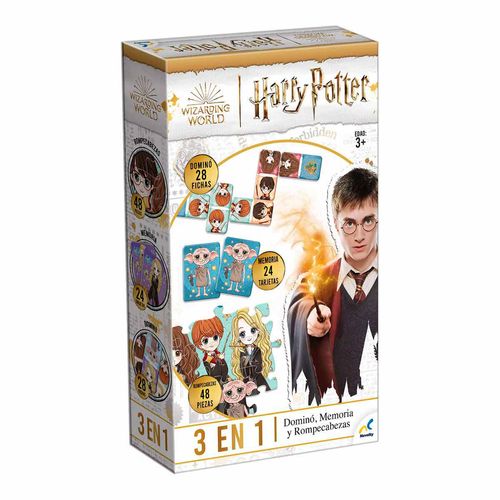 Juego De Mesa 3 En 1 Harry Potter Novelty Multicolor JCA-3570