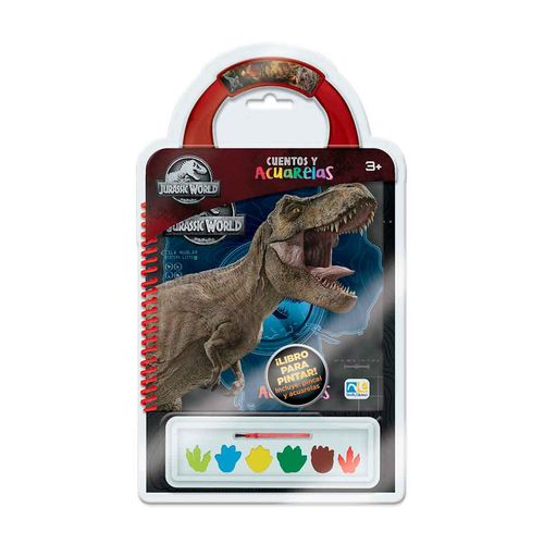 Libro De Cuentos Y Acuarelas De Jurassic World Novelty Multicolor KNO-3590