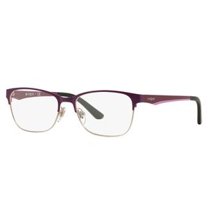 Lentes oftálmicos unisex Vogue square top brushed plum/silver 0vo3940965s52