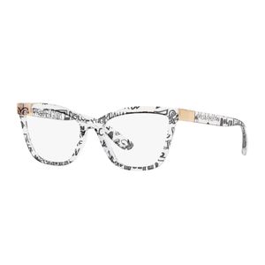 Lentes oftálmicos para caballero Dolce & Gabbana cat eye transparent graffiti 0dg5076331455