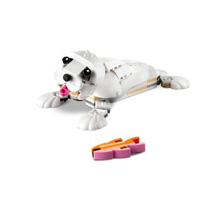 Set 3 en 1 conejo blanco armable Lego multicolor 31133