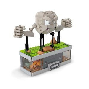 Figura de pokémon geodude armable Mega Bloks multicolor hwr79