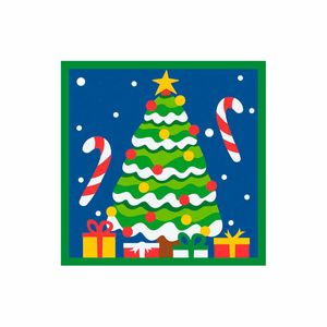 Pinta por numero arbolito de navidad Diako multicolor bu-0091