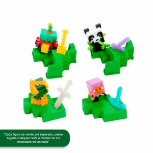 Mini figura de acción sorpresa Minecraft multicolor htk99
