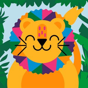 Pinta por numero leo el león Diako multicolor bu-2651