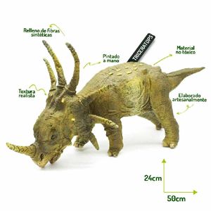 Figura de dinosaurio Dinomania multicolor triceratops