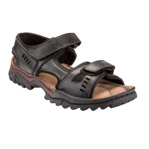 Sandalia casual para caballero Lobo Solo negro 6148