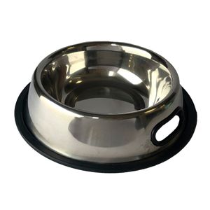 Tazón para mascota con agarradera de 96 oz Grand Pet plata 59393