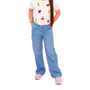 Playera casual para niña choys blanco 8287