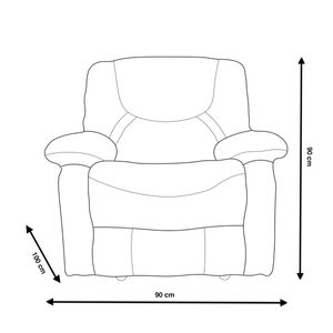 Sillón reclinable Dolce Casa café hd-1878