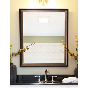 Espejo decorativo con marco de aceite frotado