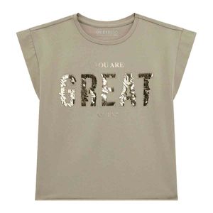 Playera casual para jovencita Guess gris j5ri37k6yw4-g9k