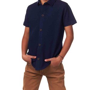Camisa casual para niño Lyon marino 221412-805