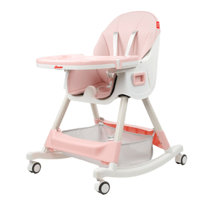 Silla alta D'Bebé 3 en 1 rosa eat & rock