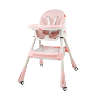 Silla alta D'Bebé 3 en 1 rosa eat & rock