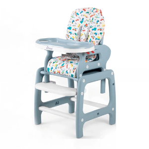 Silla alta D'Bebé 2 en 1 azul multiconfort