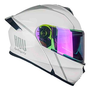 Casco abatible Kov blanco l thunder